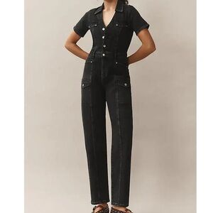 PAIGE Black Alexis Cargo Jumpsuit NWT Size 0